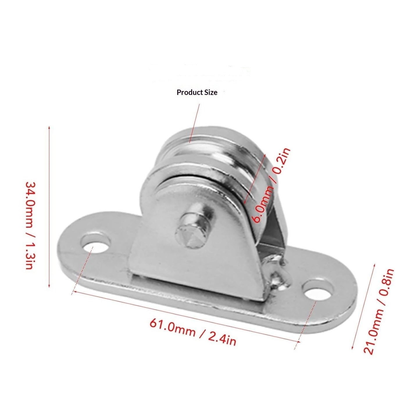 Small Pulley Block Silent Pulley Wheel Heavy Duty Fixed Pullies for Cord Material Handling Moving and DIY V1192-AZ-W-0173