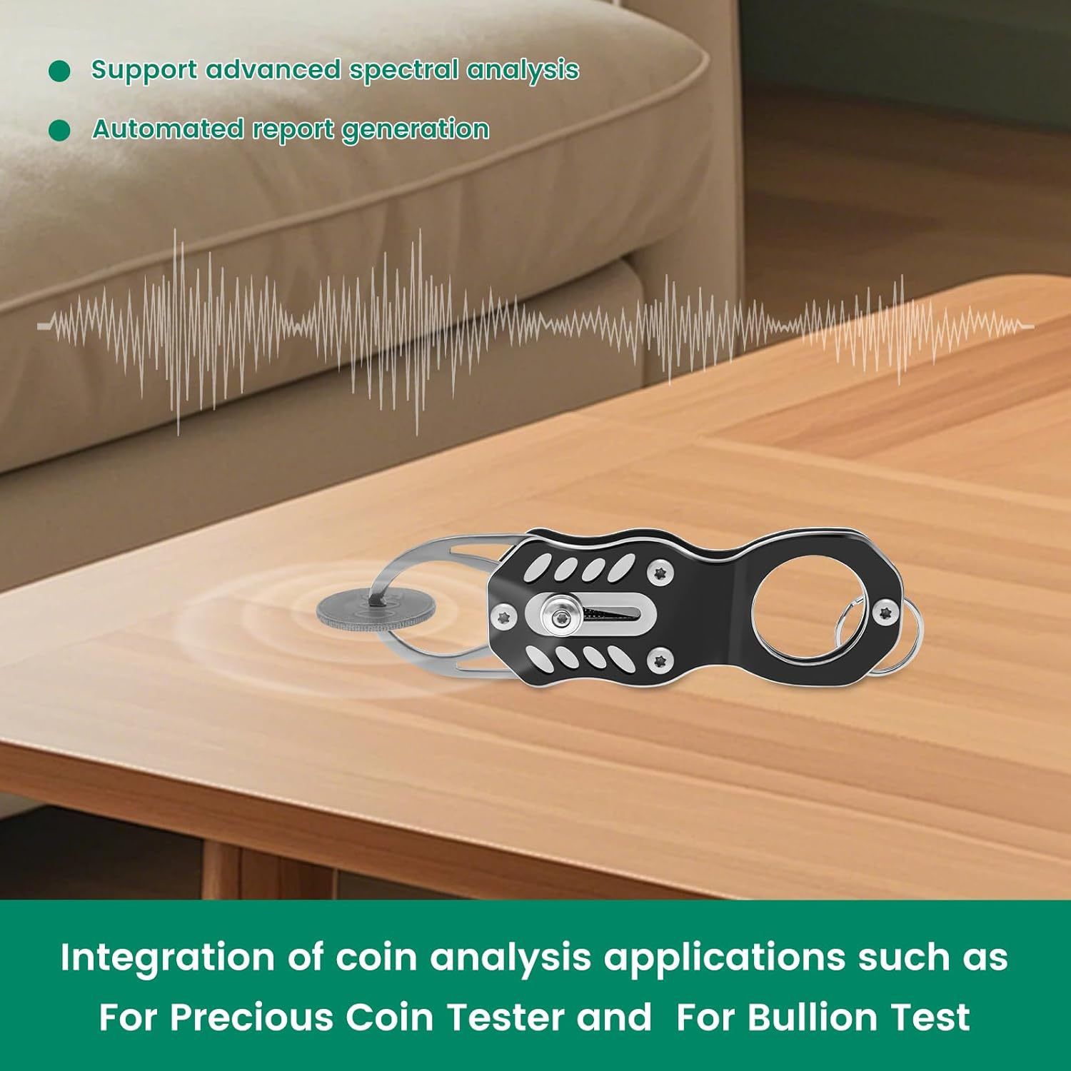 The Pocket Coin Tester Kit, Gold & Silver Coin Testing- Coin Validation via Ping Resonance Testing and Size V1192-AZ-W-0174