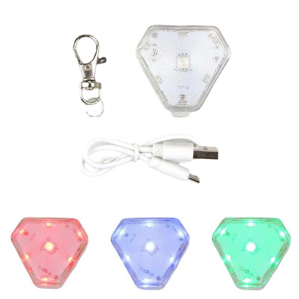 2pcs Rechargeable Collar Light - Carabiner Keychain Clip with LED Light - Clip Color-Changing Light for Dog V1192-AZ-W-0196