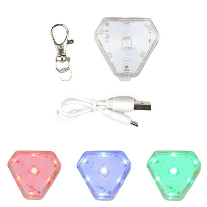 2pcs Rechargeable Collar Light - Carabiner Keychain Clip with LED Light - Clip Color-Changing Light for Dog V1192-AZ-W-0196