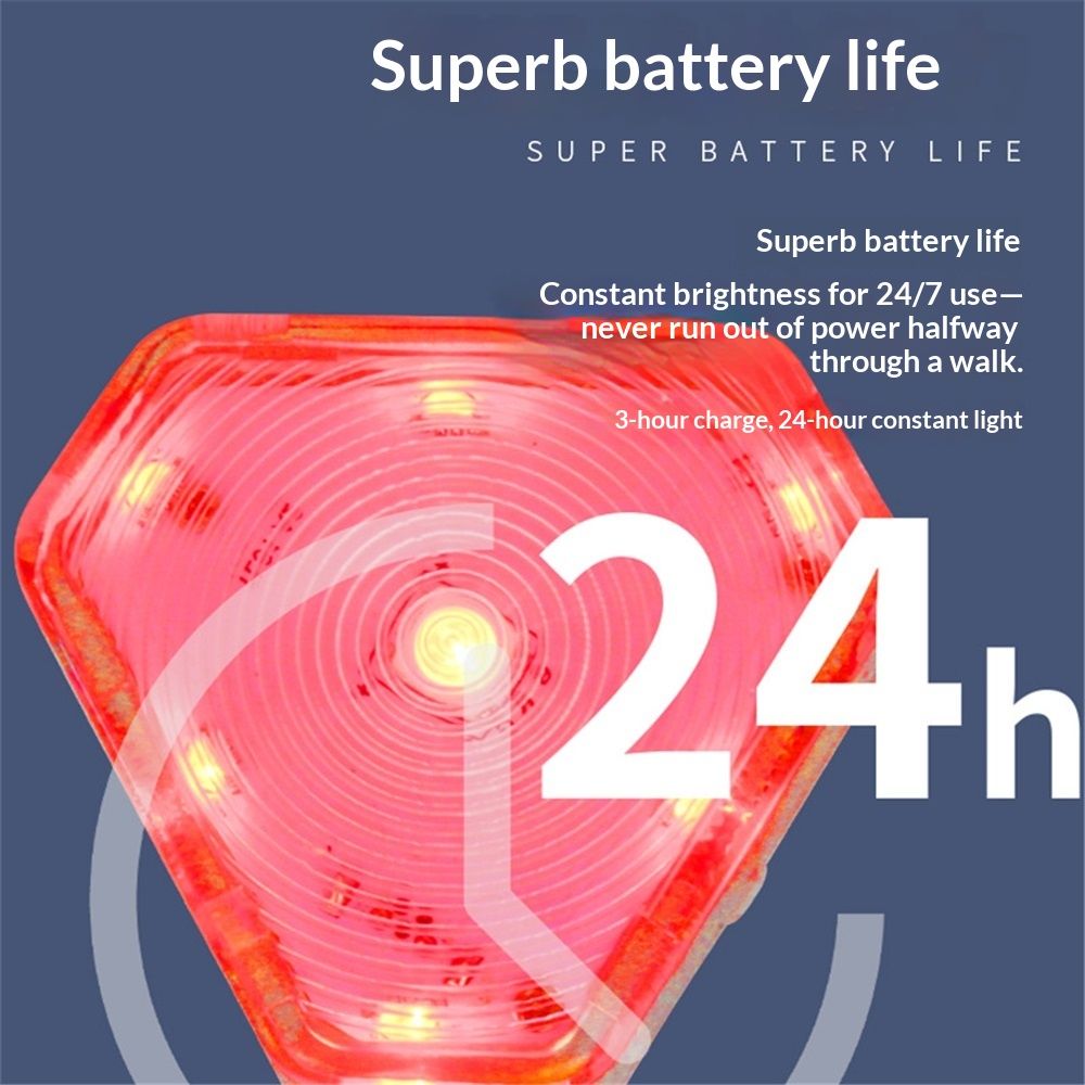 2pcs Rechargeable Collar Light - Carabiner Keychain Clip with LED Light - Clip Color-Changing Light for Dog V1192-AZ-W-0196