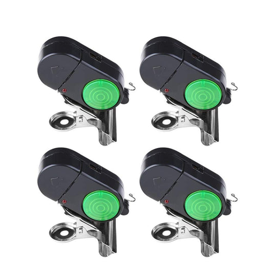 4PCS Fish Alarm Bite Indicator Sound LED Fishing Alarm Waterproof Battery Powered Clip on Fishing Rod Night V1192-AZ-W-0197