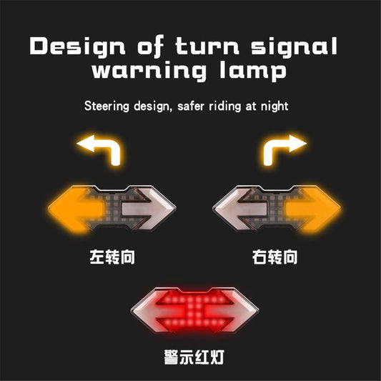 Bike Turn Signals,Bright Bike Tail Light with Turn Signals,USB Rechargeable LED Rear Bike Light, Wireless V1192-AZ-W-0201