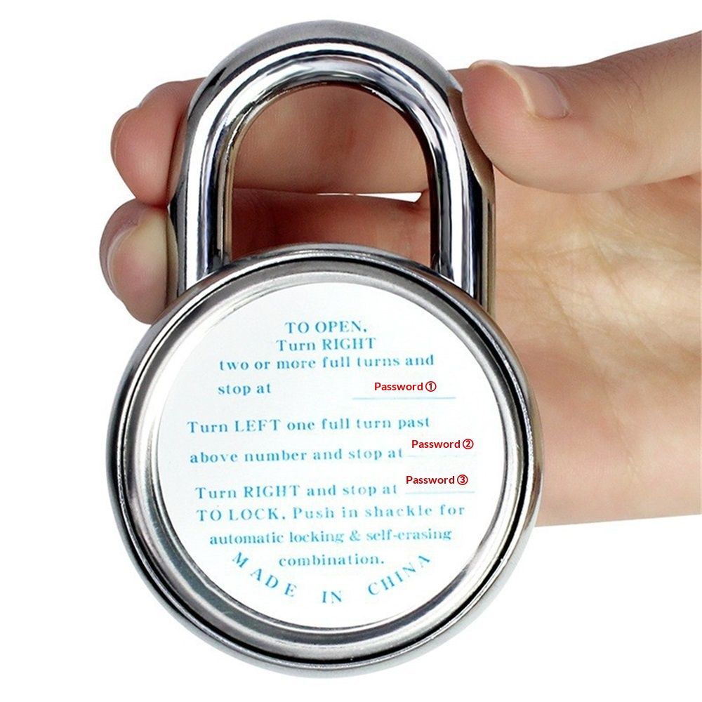 Master Lock Black Gym Locker Lock Combination Padlock, Indoor Combo Lock with Preset 3-Digit Code for V1192-AZ-W-0212