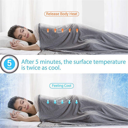 Cooling Blankets for Hot Sleepers - Summer Blanket Thin Lightweight Breathable Soft Double Side Enhanced V1192-AZ-W-0214
