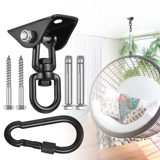 Hammock Hanging Kit,Hanging Chair Hardware 360 degreesRotating Capacity Hammock Hooks Heavy Duty,Hammock V1192-AZ-W-0225