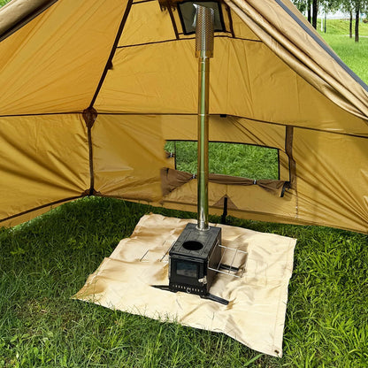 Fire Pit Mat 100*80cm Wood Stove Under Grill Mat (940 degrees F Safety) for Deck BBQ Fireproof Floor Tent V1192-AZ-W-0227