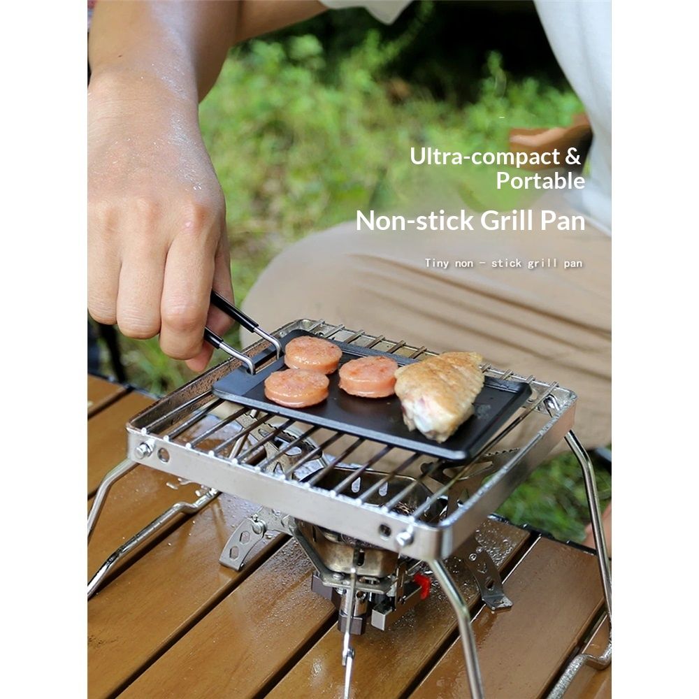 Cast Iron Plate, Compact Plate, Small, No Seasoning Required, Handle Grill Pan, Small Nonstick BBQ Grill Pan V1192-AZ-W-0228
