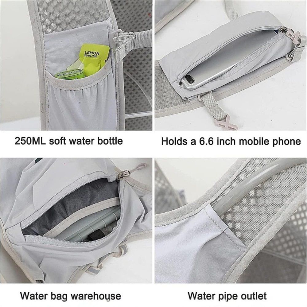 Hiking Hydration Pack Running Backpack Daypack Vest with Water Bladder for Women Men Cycling Biking Trail V1192-AZ-W-0232