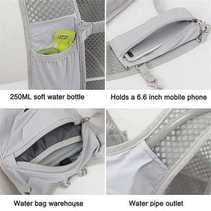 Hiking Hydration Pack Running Backpack Daypack Vest with Water Bladder for Women Men Cycling Biking Trail V1192-AZ-W-0232