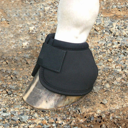 Equine Ballistic Overreach Bell Boots - No-Turn Horse Hoof Protection Boots (Sold in Pairs) - Black, Large V1192-AZ-W-0235