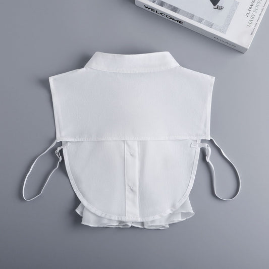 Women's Ruffle Shirt Collar - Detachable Neck Ruffle Victorian Vintage Blouse Half Collar,Accessories for V1192-AZ-W-0237