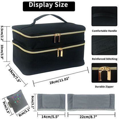Double-Layer Sewing Bag Accessories Organizer, Large Sewing Supplies Storage for Tools Kit, Thread, Needles, V1192-AZ-W-0243