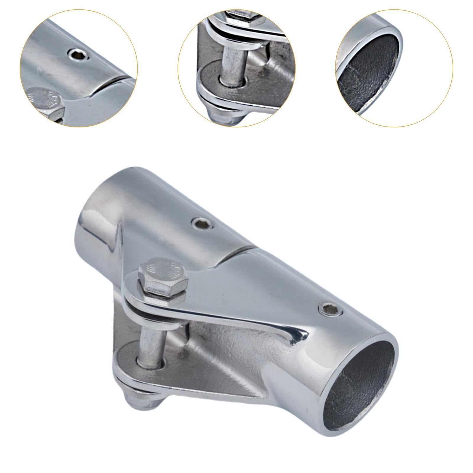 25mm Marine Boat Stainless Steel Folding Swivel Coupling Tube Pipe Connector Fitting Boat Hardware Boat Pipe V1192-AZ-W-0246