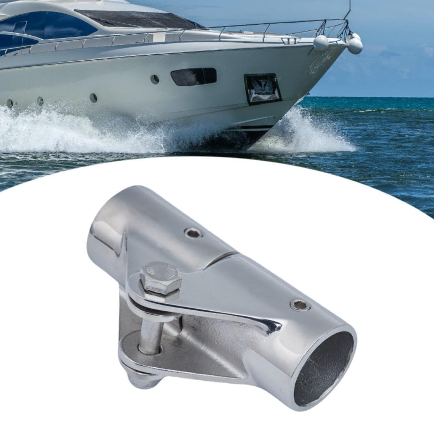 25mm Marine Boat Stainless Steel Folding Swivel Coupling Tube Pipe Connector Fitting Boat Hardware Boat Pipe V1192-AZ-W-0246