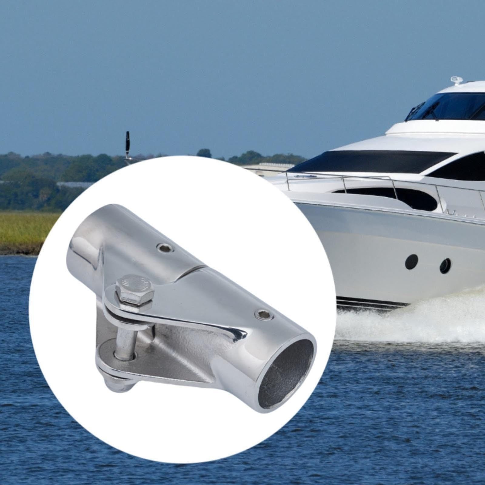 25mm Marine Boat Stainless Steel Folding Swivel Coupling Tube Pipe Connector Fitting Boat Hardware Boat Pipe V1192-AZ-W-0246