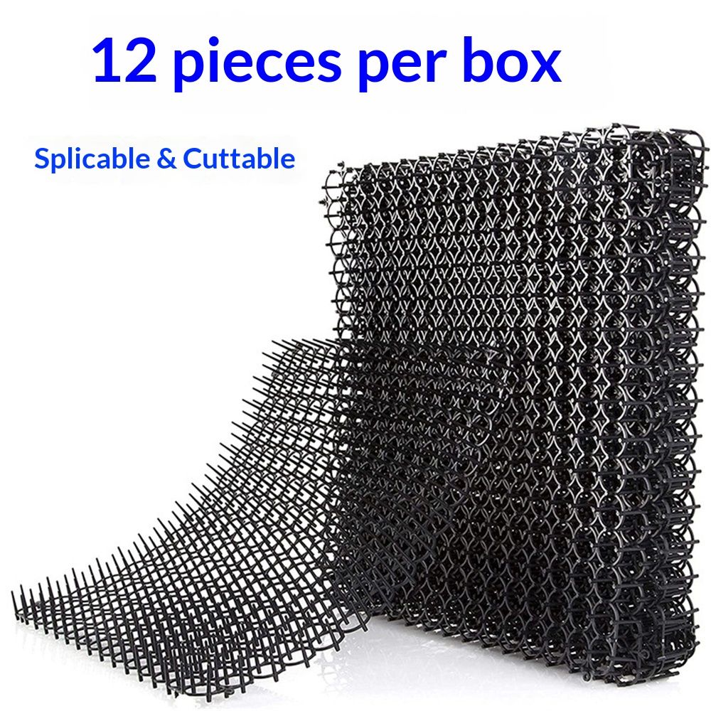 13"x16" Cat Deterrent Mat,12 Pack Cat Scat Mat with Spike Cat Repellent for Kitten Coverage Digging Deterrent V1192-AZ-W-0260