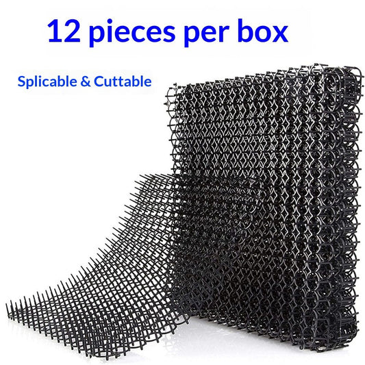 13"x16" Cat Deterrent Mat,12 Pack Cat Scat Mat with Spike Cat Repellent for Kitten Coverage Digging Deterrent V1192-AZ-W-0260