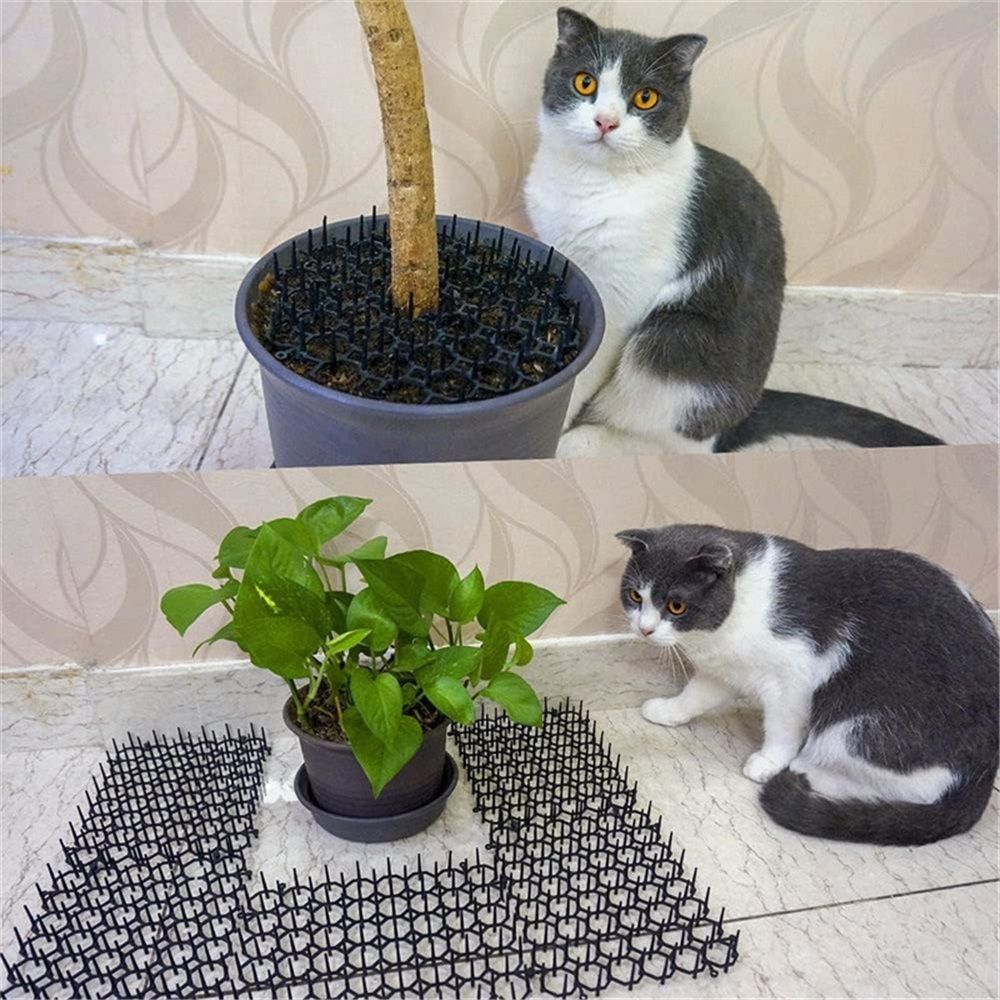 13"x16" Cat Deterrent Mat,12 Pack Cat Scat Mat with Spike Cat Repellent for Kitten Coverage Digging Deterrent V1192-AZ-W-0260