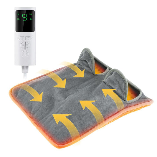 Electric Heated Foot Warmer for Men and Women, Feet Heating Pads Electric Feet Warmer with LCD Display & 9 V1192-AZ-W-0265