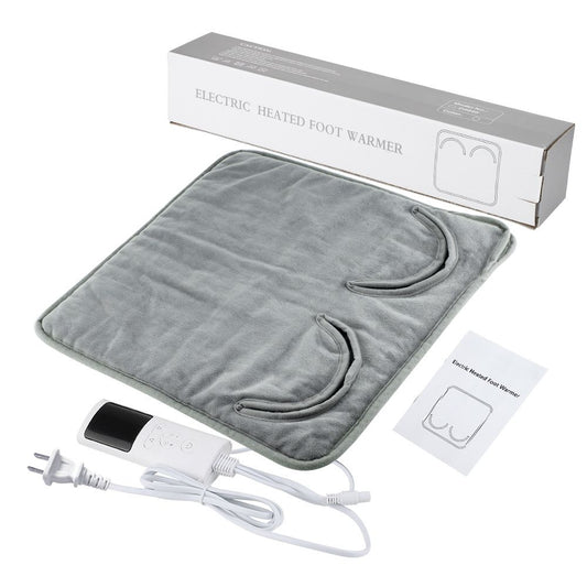 Electric Heated Foot Warmer for Men and Women, Feet Heating Pads Electric Feet Warmer with LCD Display & 9 V1192-AZ-W-0265