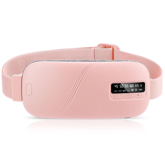 Portable Cordless Heating Pad for Cramps, 5 Heat Levels and 4 Massage Modes, A Temp Control, Belly and Back V1192-AZ-W-0269