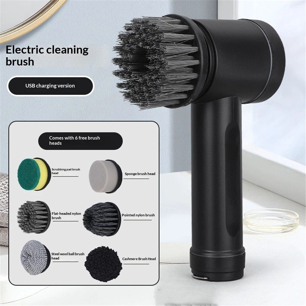 Electric Spin Scrubber, Cordless Power Scrubber with 8 Replaceable Heads, Dual Speed Lightweight Handheld V1192-AZ-W-0272