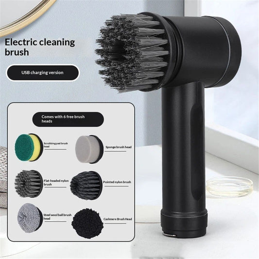 Electric Spin Scrubber, Cordless Power Scrubber with 8 Replaceable Heads, Dual Speed Lightweight Handheld V1192-AZ-W-0272