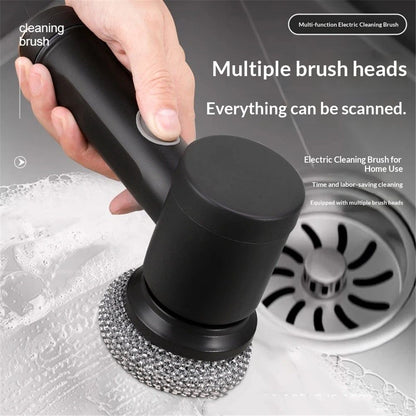 Electric Spin Scrubber, Cordless Power Scrubber with 8 Replaceable Heads, Dual Speed Lightweight Handheld V1192-AZ-W-0272