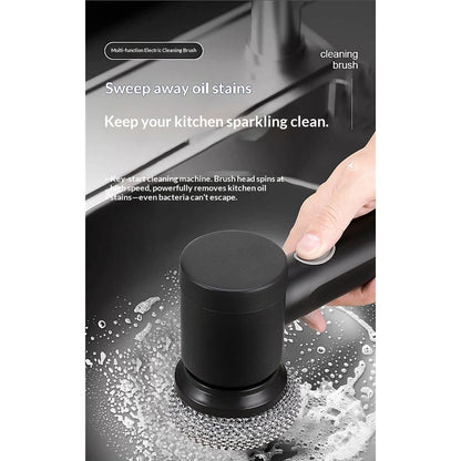 Electric Spin Scrubber, Cordless Power Scrubber with 8 Replaceable Heads, Dual Speed Lightweight Handheld V1192-AZ-W-0272