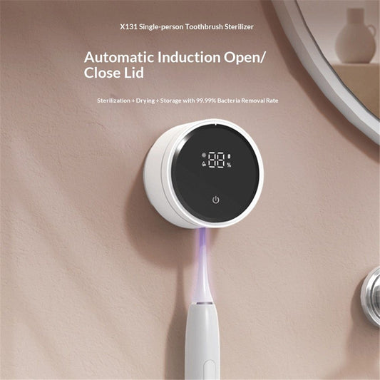 Wall Mounted Toothbrush Holder & Toothbrush Cleaner,Electric Toothbrush Holder, Razor Holder and Cleaner for V1192-AZ-W-0275