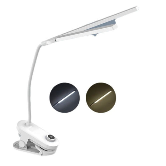 Dual Head LED Desk Lamp with Clamp, Eye-Caring Clip on Lights for Home Office, 4000mAh Rechargeable Battery V1192-AZ-W-0276