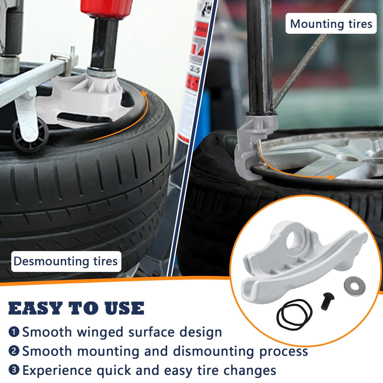 2 pack Replacement for Tire Machine Duck Head/Duck Bill - Low Profile Nylon Mount/Demount Kit (Grey 2Pack) V1192-AZ-W-0288