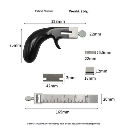 Leather cutting tool, aluminum handle leather strip cutting machine, stainless steel specification leather V1192-AZ-W-0293