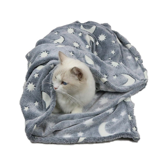 Pet luminous blanket, dog bath towel, nest pad, luminous coral fleece cover blanket, machine washable V1192-AZ-W-0304