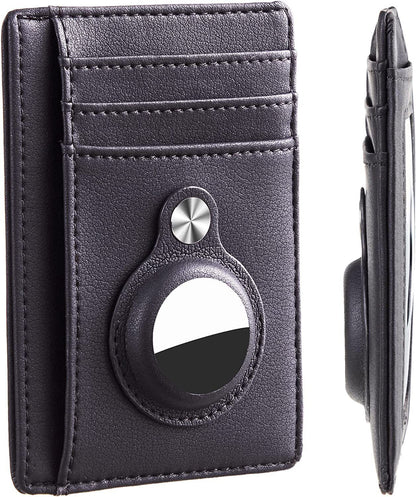 Slim Minimalist Front Pocket Air Tag Wallet, RFID Blocking Card Holder Wallet with Airtag Holder Anti theft V1192-AZ-W-0317