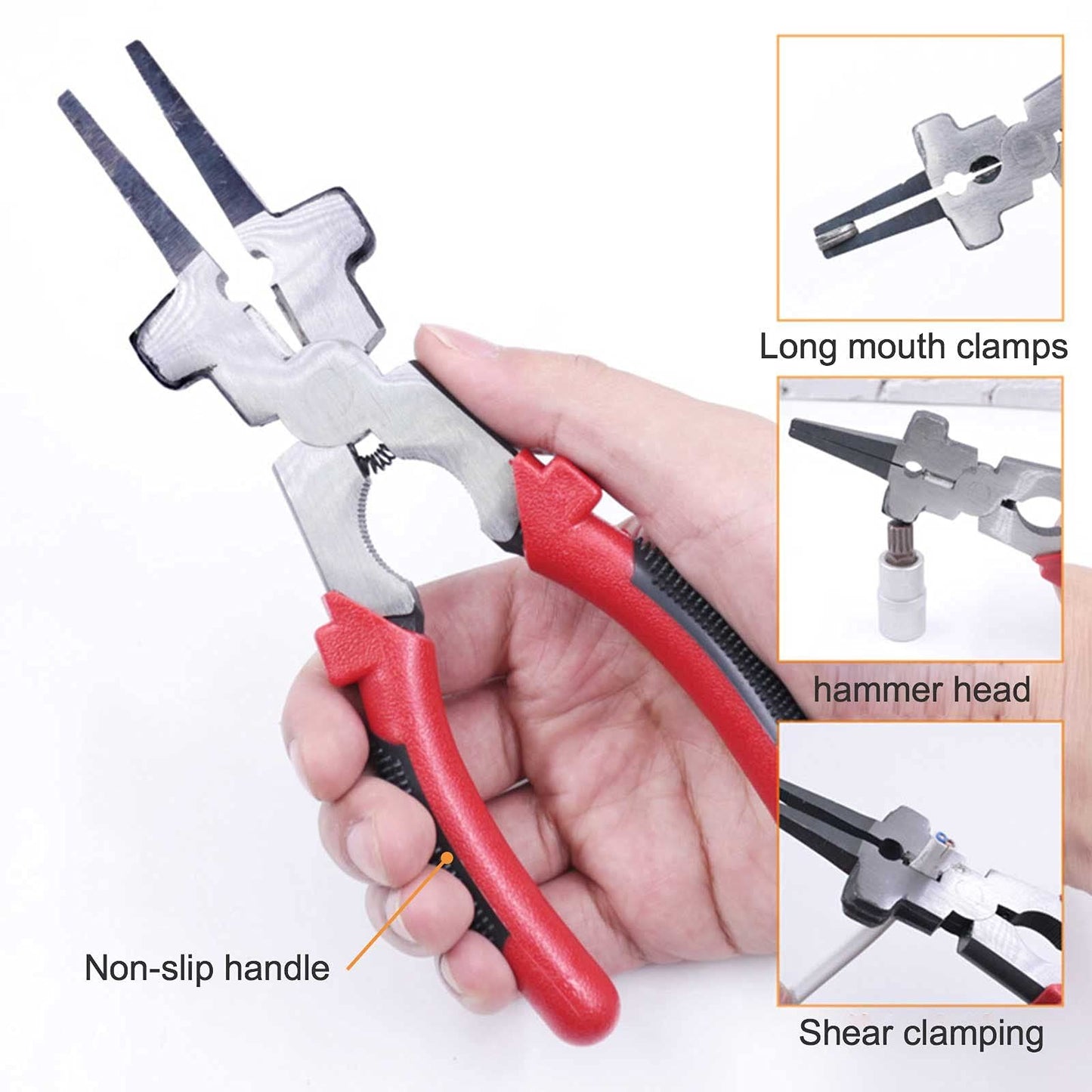 Handook Anti-Rust Welding Pliers, 8 Inch - Reliable and Durable Gripping Drawing Wire Nozzle Tip Removal V1192-AZ-W-0326