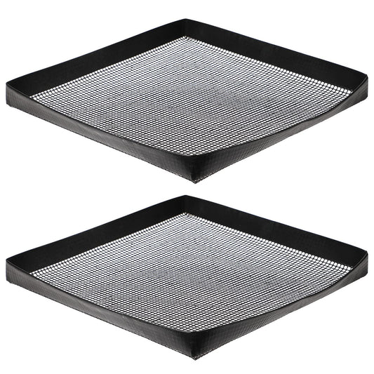 BBQ Grilling Mesh Basket 2 Pcs (12x12") - Heavy Duty Non Stick Reusable Basket for Indoor Cooking & Outdoor V1192-AZ-W-0329