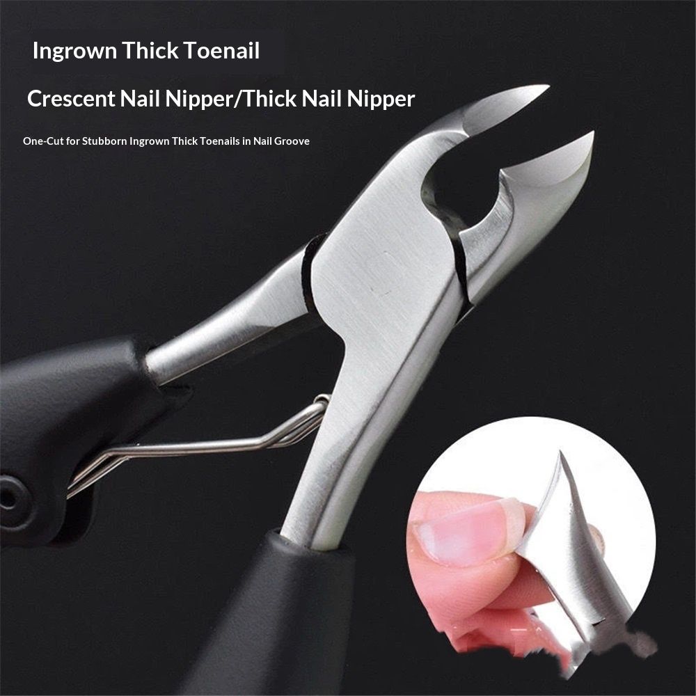 Toenail Clippers for Thick & Ingrown Toe Nails Heavy Duty Precision Nail Scissors Super Sharp Curved Blade V1192-AZ-W-0335