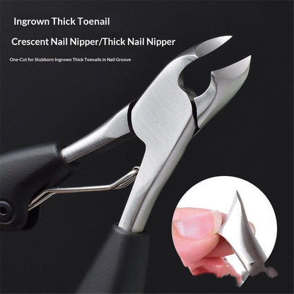 Toenail Clippers for Thick & Ingrown Toe Nails Heavy Duty Precision Nail Scissors Super Sharp Curved Blade V1192-AZ-W-0335