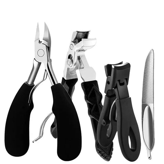 4pcs Toenail Clippers for Seniors Thick Nails, Ultra Sharp Sturdy Fingernail Toenail Clipper- Heavy Duty V1192-AZ-W-0340