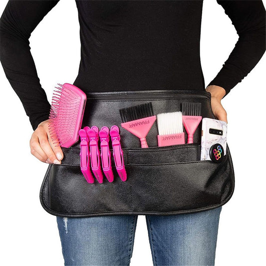 Hairstylist Waist Belt with Shears Pouch, Professional Hair Stylist & Makeup Brush Belt Salons Cosmetology V1192-AZ-W-0341