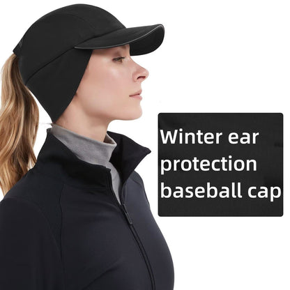 Ponytail Hat for Women -Reflective Winter Hat with Ponytail Hole for Workouts Vertical Ponytail Hole Winter V1192-AZ-W-0348