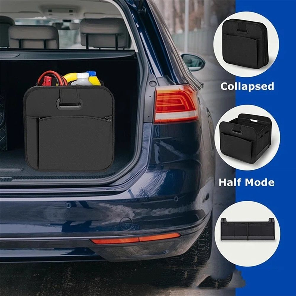 Trunk Organizer For Car, Suv, Truck | Premium Adjustable Multi Compartments Collapsible Car Trunk Organizer V1192-AZ-W-0351