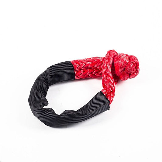 2 Pack Red Soft Shackle Breaking Strength with Protective Sleeve for Off-Road Sailing Trucks UTV Synthetic V1192-AZ-W-0352