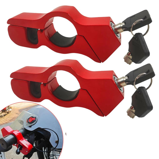2PC Motorcycle Locks, Helmet Locked & Brake Lock Combo, Anti Theft Motorcycles Handlebar Lock for Motor Moped V1192-AZ-W-0355