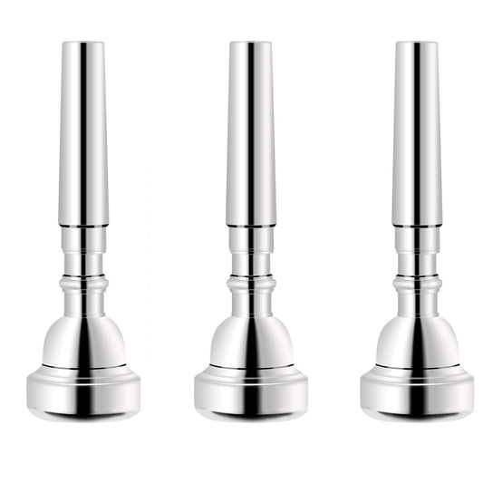 Silver Trumpet Mouthpiece 7C 5C 3C Trumpet Mouthpiece Set Musical Instruments for Beginners and Professional V1192-AZ-W-0359