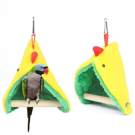 2 pack Winter Warm Bird Hammock Tent Parrots Hanging Nest Shed Hut, Small Birds Soft Plush Sleeping Bed V1192-AZ-W-0367
