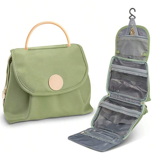 Toiletry Bag for Women, Travel Toiletry Bag Makeup Cosmetic Bag with Hanging Hook, Water-resistant for V1192-AZ-W-0369
