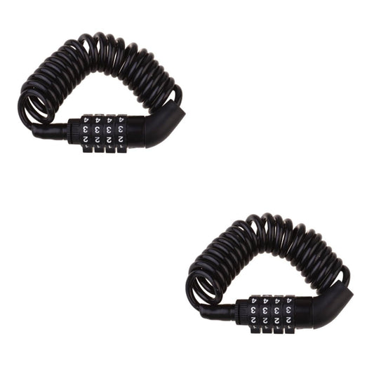 2 pack Small Combo Bike Lock Cable, Retractable Combination Cable Lock with Code, for Travel Safe Luggage, V1192-AZ-W-0370